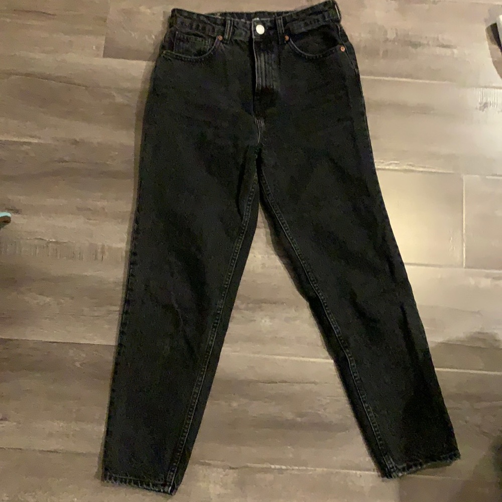 Zara black mom jeans size 4 new